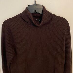 Raisey Rich Brown Ribbed Turtle  Neck Size Medium Great for Layering